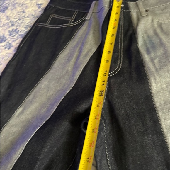 Supreme paneled stripe baggy jeans in rigid indigo - Picture 7 of 9